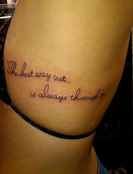 I love rib tattoos I just got one but not like that quote I have 1 angel 
