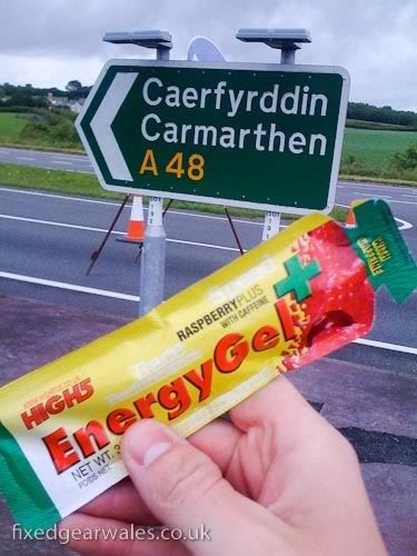 carmarthen a48 sign energy gel