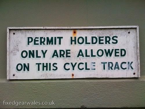 carmarthen velodrome sign