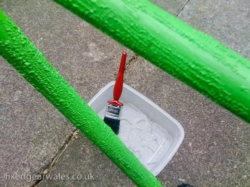 sun worksop frame fixie fixed spray paint red swansea wales