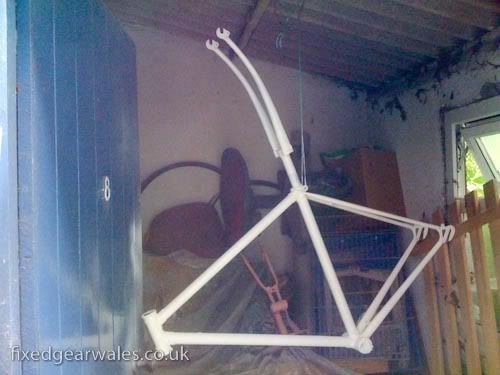sun worksop frame fixie fixed spray paint red swansea wales