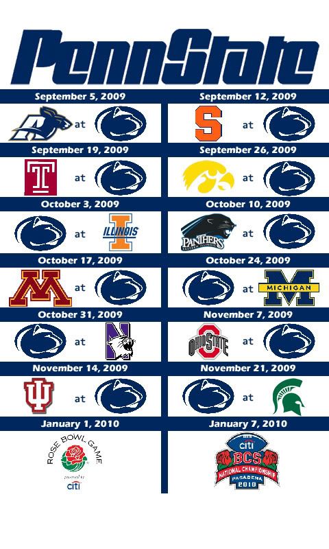 Penn State Schedule