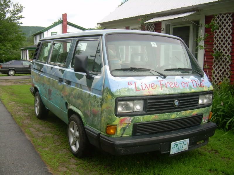 1988 Vanagon with a BMW 318 engine swap thats me with my winter fox