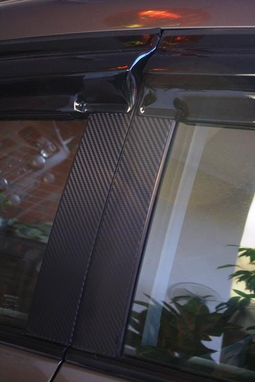 Fits Mercedes Benz C 01-07 Carbon Fiber Door Pillar Cover B-Pillars Parts Dinoc