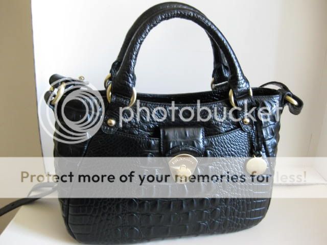 BRAHMIN CLAUDIA BLACK MELBOURNE SATCHEL BAG PURSE TOTE G33151BK 