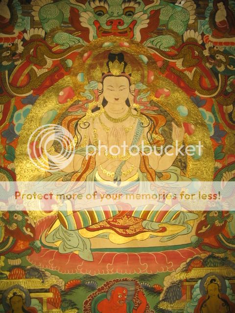 Tibetan Tibet Thangka Tangka PaintingFOUR ARM GUANYIN  